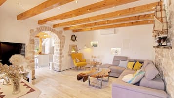 Villa | Living room | Fireplace