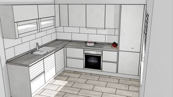 Køleskab, mikrobølgeovn, ovn, opvaskemaskine