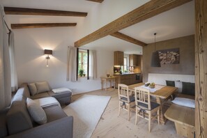 Apartment, 1 Bedroom, Balcony (Cleaning Fee EUR 70,00) | Living area | 100-cm flat-screen TV with satellite channels, TV