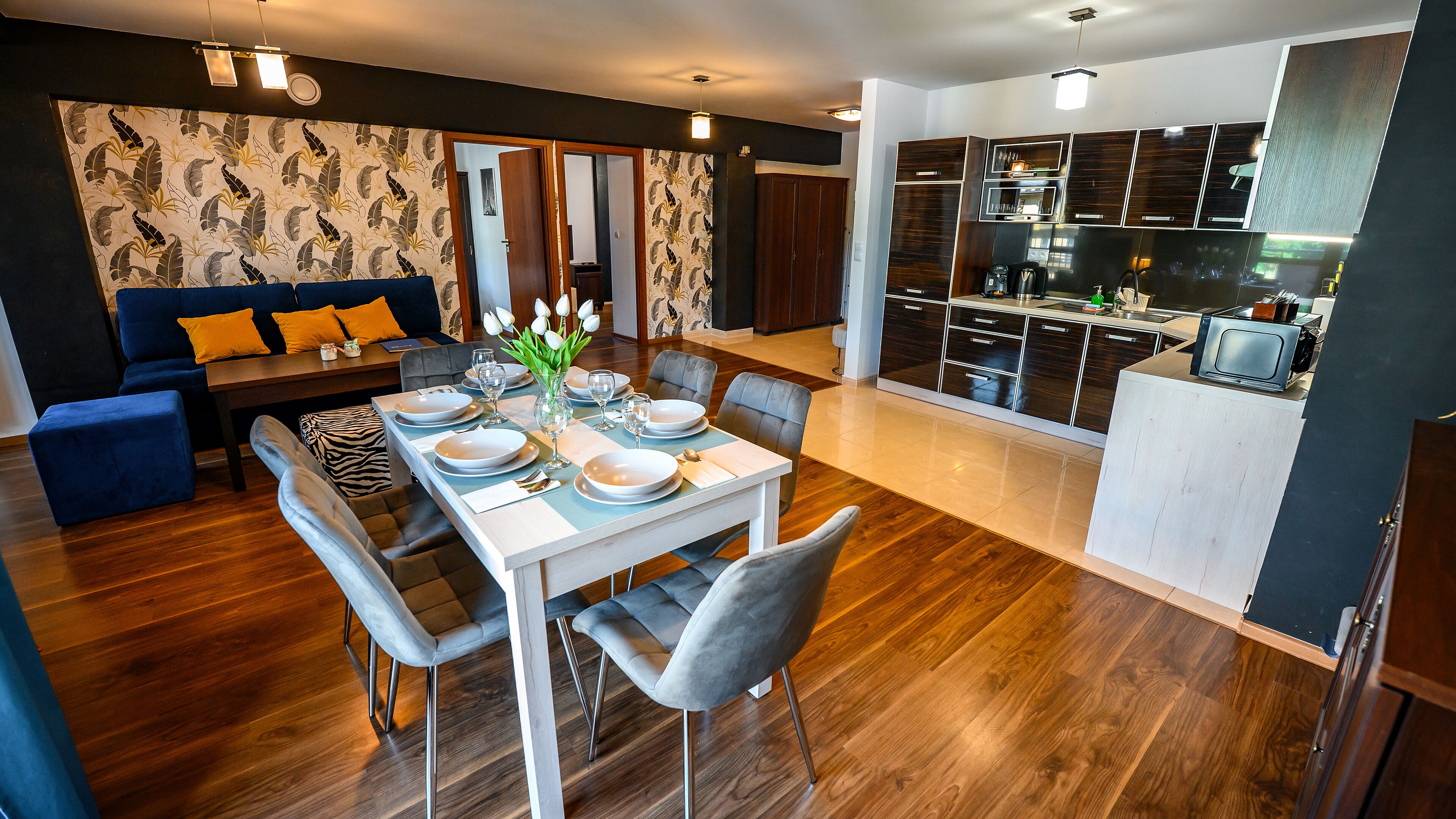 Apartment (66A) | Living area | 30-inch flat-screen TV with cable channels, TV, DVD player
