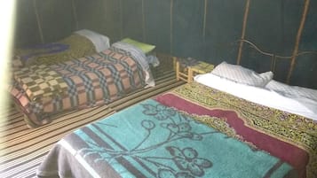 1 bedroom, blackout curtains, bed sheets