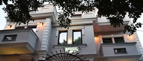 Front of property – evening/night