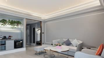 Privilege, Suite, 1 cama de matrimonio grande | Minibar, caja fuerte, tabla de planchar con plancha y wifi gratis