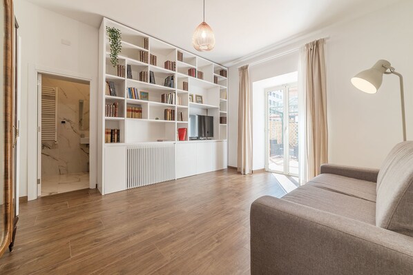 Apartment, 2 Bedrooms | Living room | Flat-screen TV - Sallustiano Terrace Apartment (Rome)