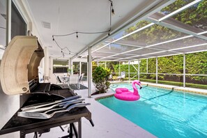 Piscine extérieure, piscine chauffée