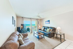 TV, DVD player, stereo