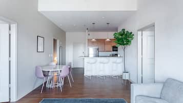 Deluxe Two Bedroom (Self Check-in with Virtual Front Desk) | Living area | 55-inch flat-screen TV with digital channels, TV, streaming services