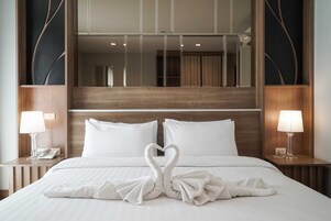 1 habitación, ropa de cama de alta calidad y minibar 