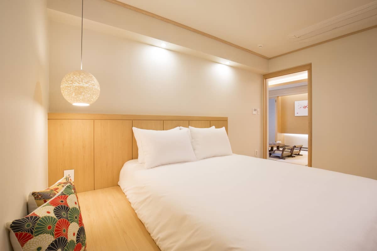 ryokan type: tatami double room | in-room safe, soundproofing, iron/ironing board, free wifi