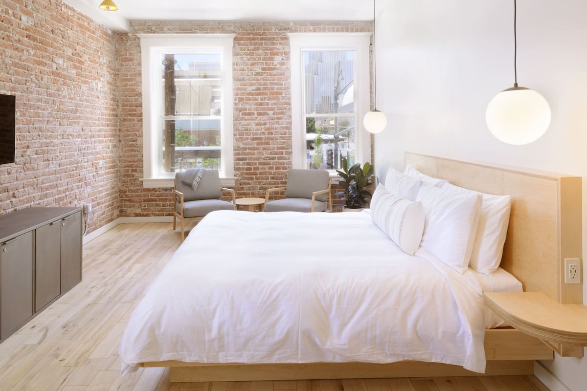 Laughlin Room | Premium bedding, down duvets, individually decorated
