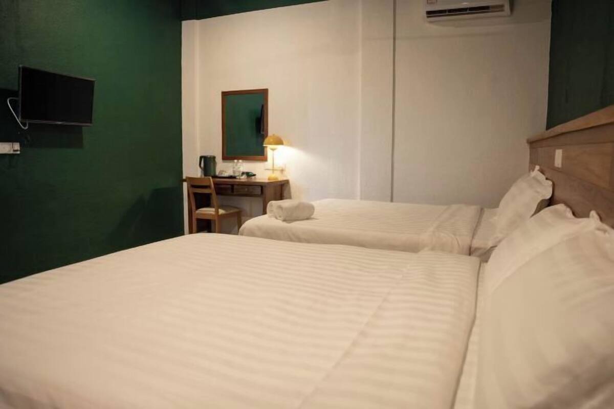 Desk, WiFi (free), bed sheets