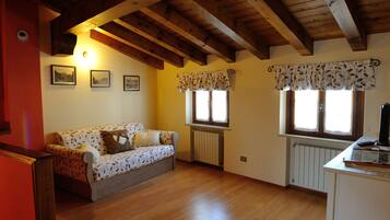 Classic Apartment, 2 Bedrooms | Living area | 35-cm flat-screen TV with cable channels, TV