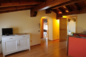 Classic Apartment, 1 Bedroom | Living area | 35-cm flat-screen TV with cable channels, TV - Agriturismo Crodi (Miane)