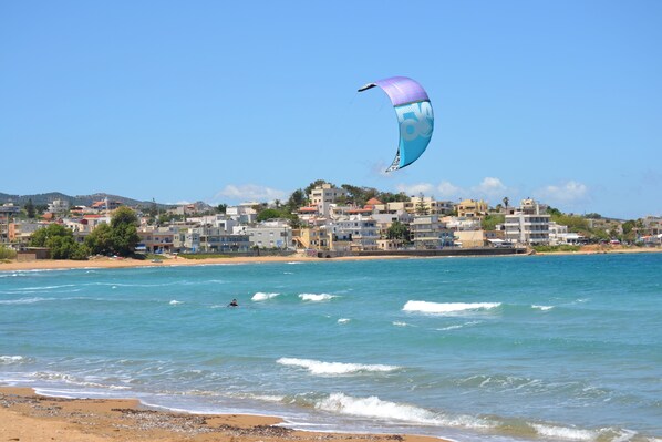 Sun-loungers, beach towels
