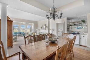 Dining - Creekfront Condo, Screened Porch, 2 Kings, Elevator, Beach/2 Pools Steps Away (Pawleys Island)