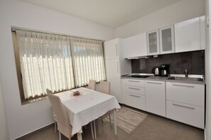 Apartment (A2) | Private kitchen | Fridge, stovetop, espresso maker, electric kettle