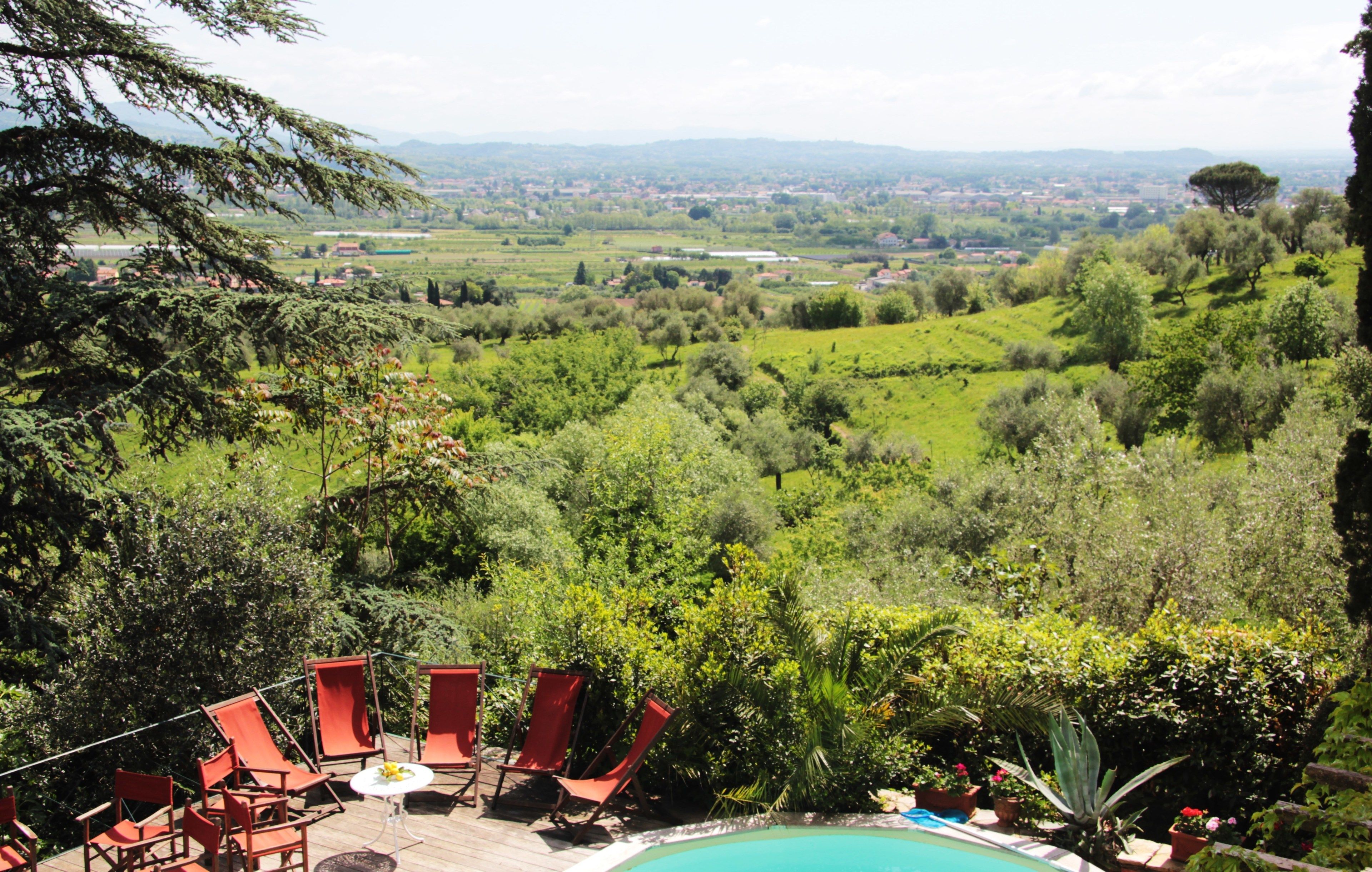 Vue sur la campagne depuis l’hébergement