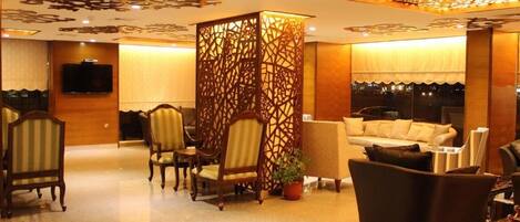 Siddeområde i lobbyen