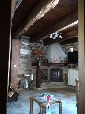 Fernseher, Kamin