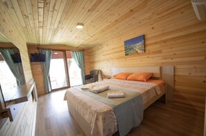 1 bedroom, premium bedding, laptop workspace, soundproofing - Akyaka - Akbuk Fullmoon Bungalow Camping (Mugla)