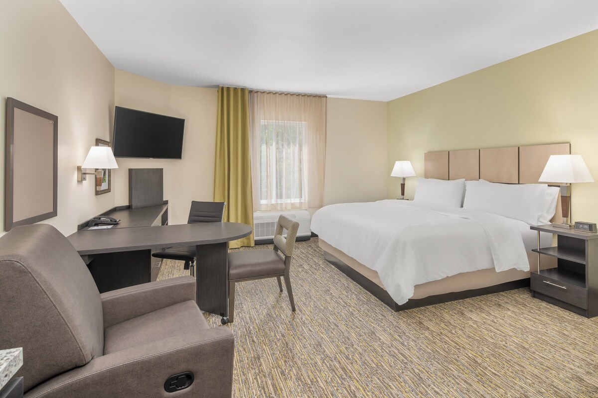 Studio Suite, 1 King Bed | 1 bedroom, desk, laptop workspace, blackout curtains