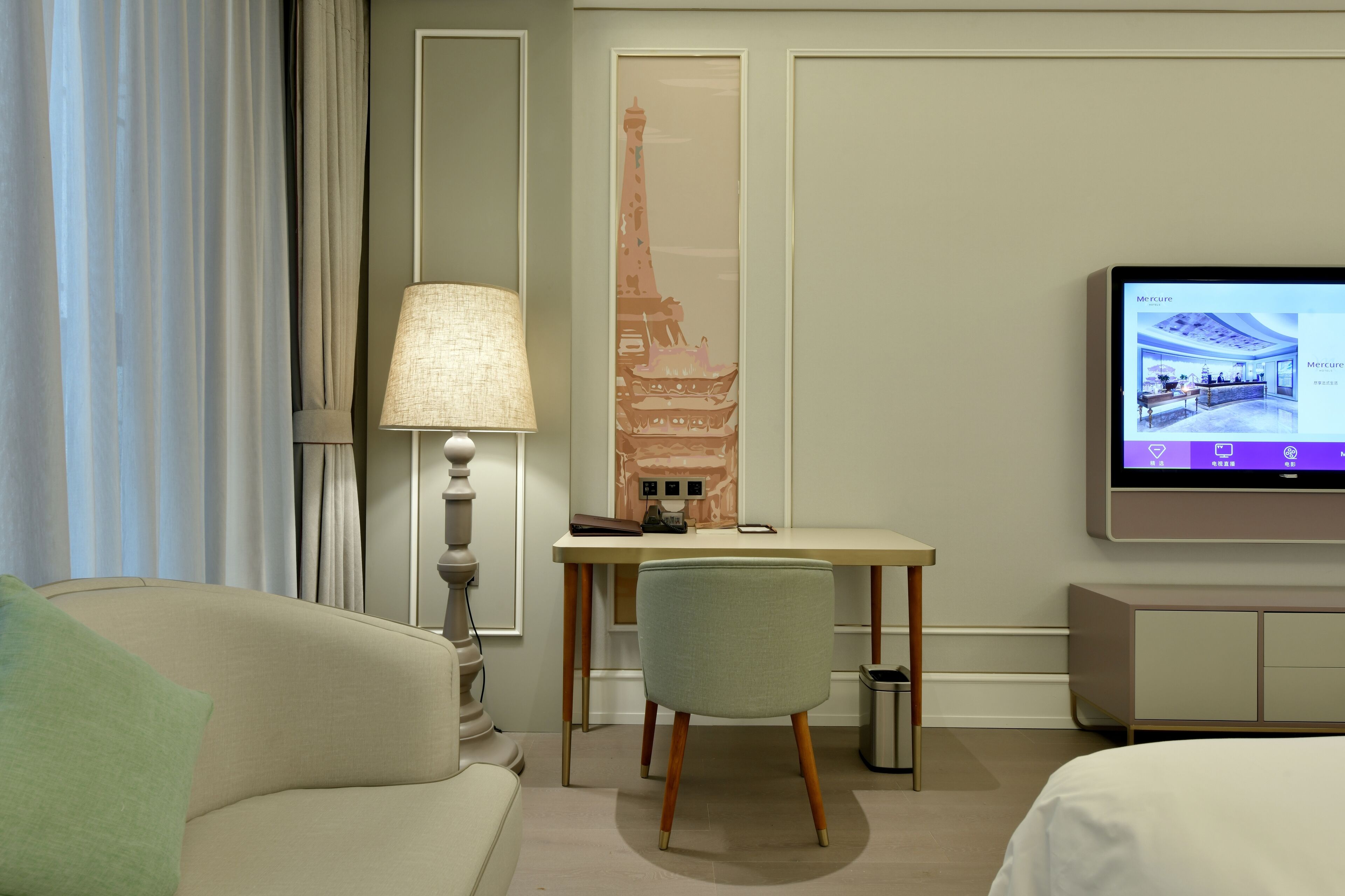 privilege, room, 2 single beds | living area | 55-inch led tv with cable channels, tv