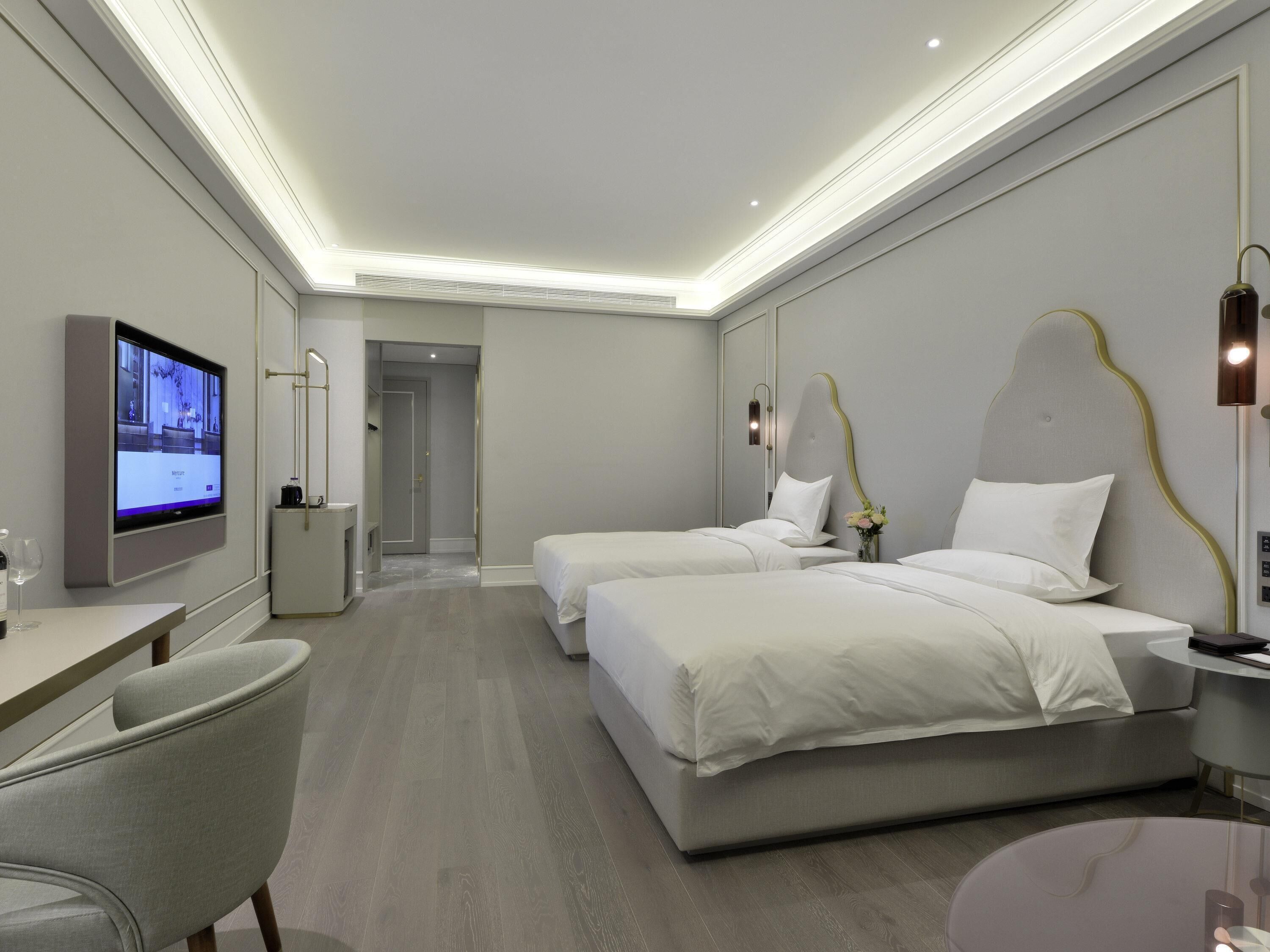 Privilege, Room, 2 Twin Beds | Free minibar, in-room safe, desk, blackout drapes