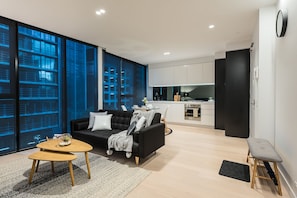 Apartment, 1 Bedroom | Living area | Smart TV, Netflix - Clean, Modern Apartment in CBD (Melbourne)