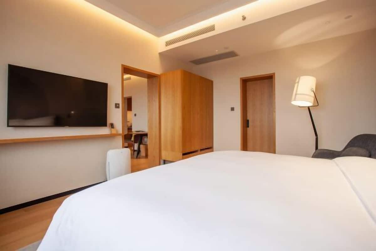 1 chambre, literie de qualité supérieure, couette en duvet d'oie