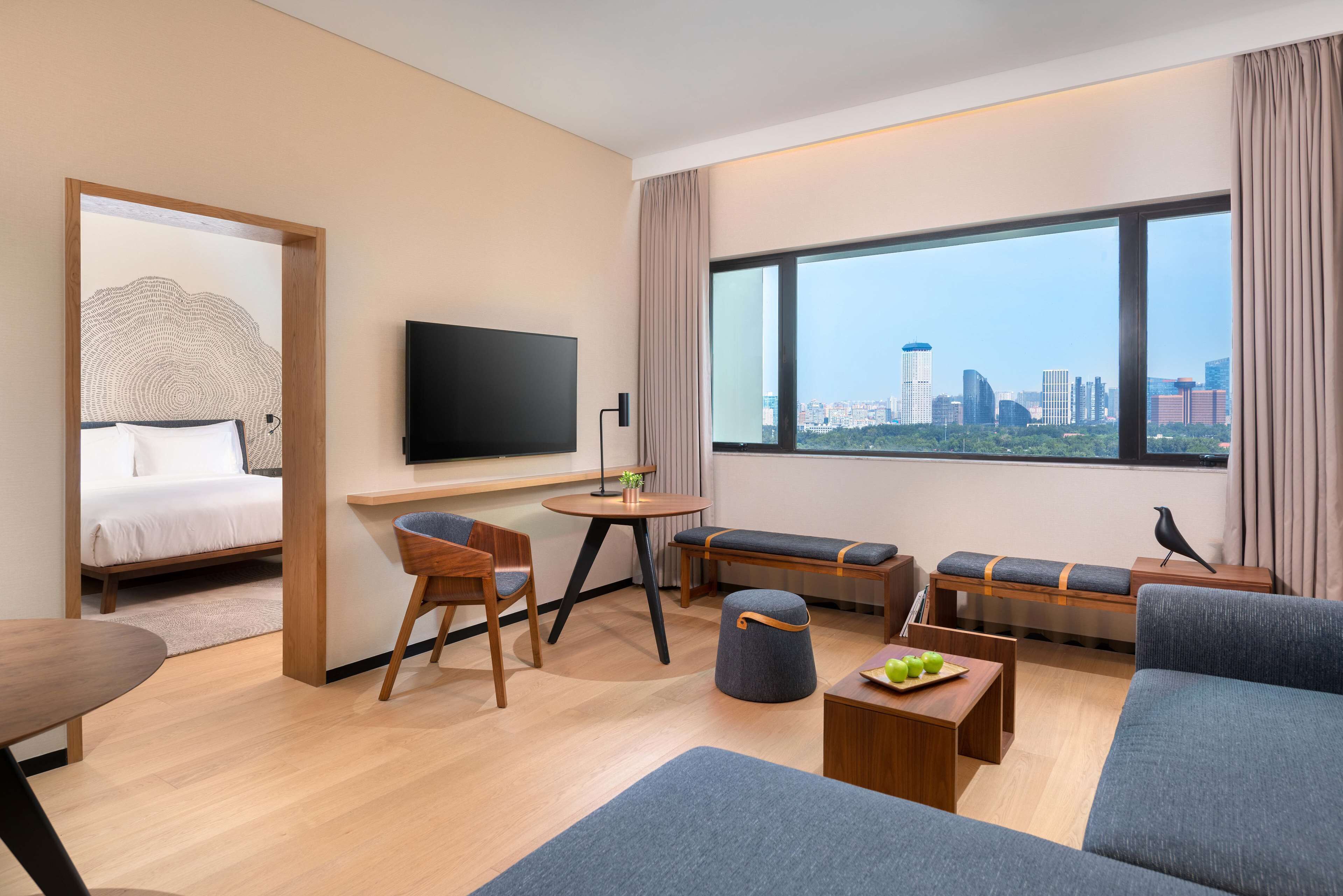 Premium bedding, down comforters, pillowtop beds, in-room safe