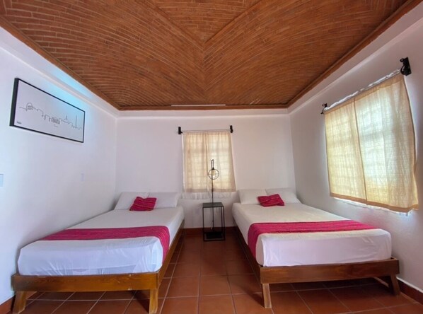 Standard Double Room, 2 Double Beds | Premium bedding, in-room safe, laptop workspace, blackout drapes - Casa Malva (Guanajuato)