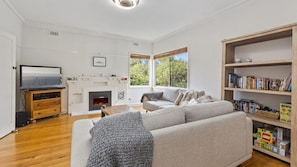 TV, fireplace, DVD player
