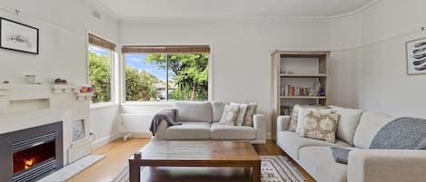 TV, fireplace, DVD player