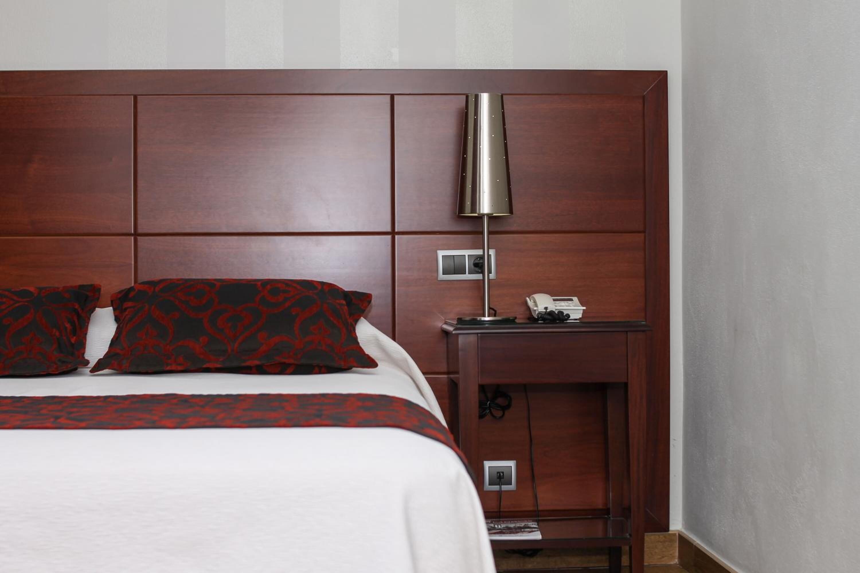 minibar, desk, laptop workspace, blackout curtains