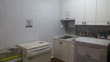 Fridge, electric kettle