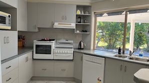 Microwave, oven, dishwasher, toaster