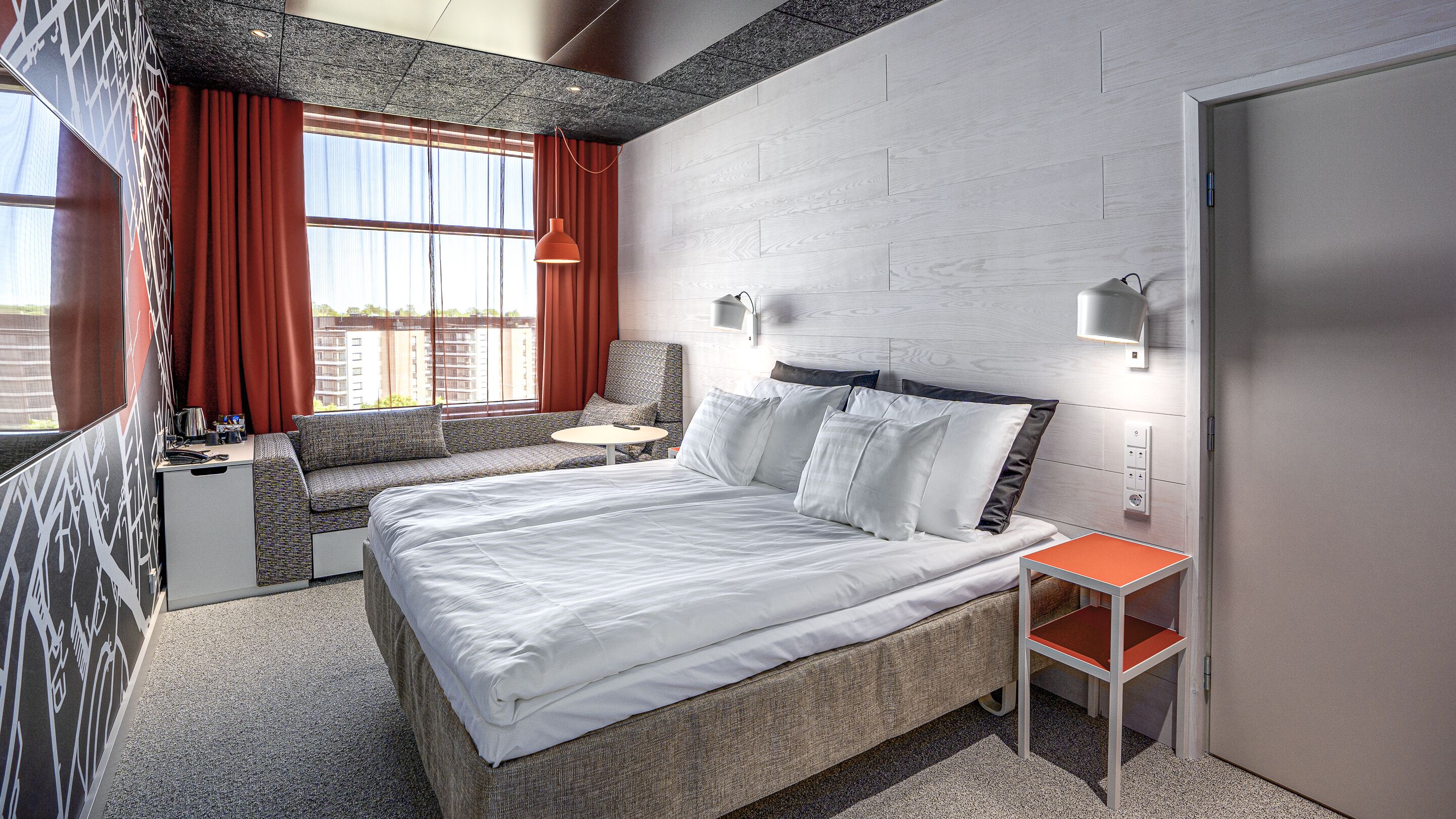 In-room safe, laptop workspace, blackout curtains, iron/ironing board