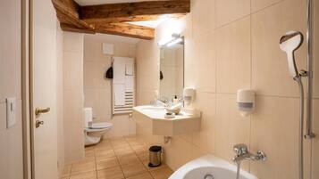 Free toiletries, hair dryer, towels