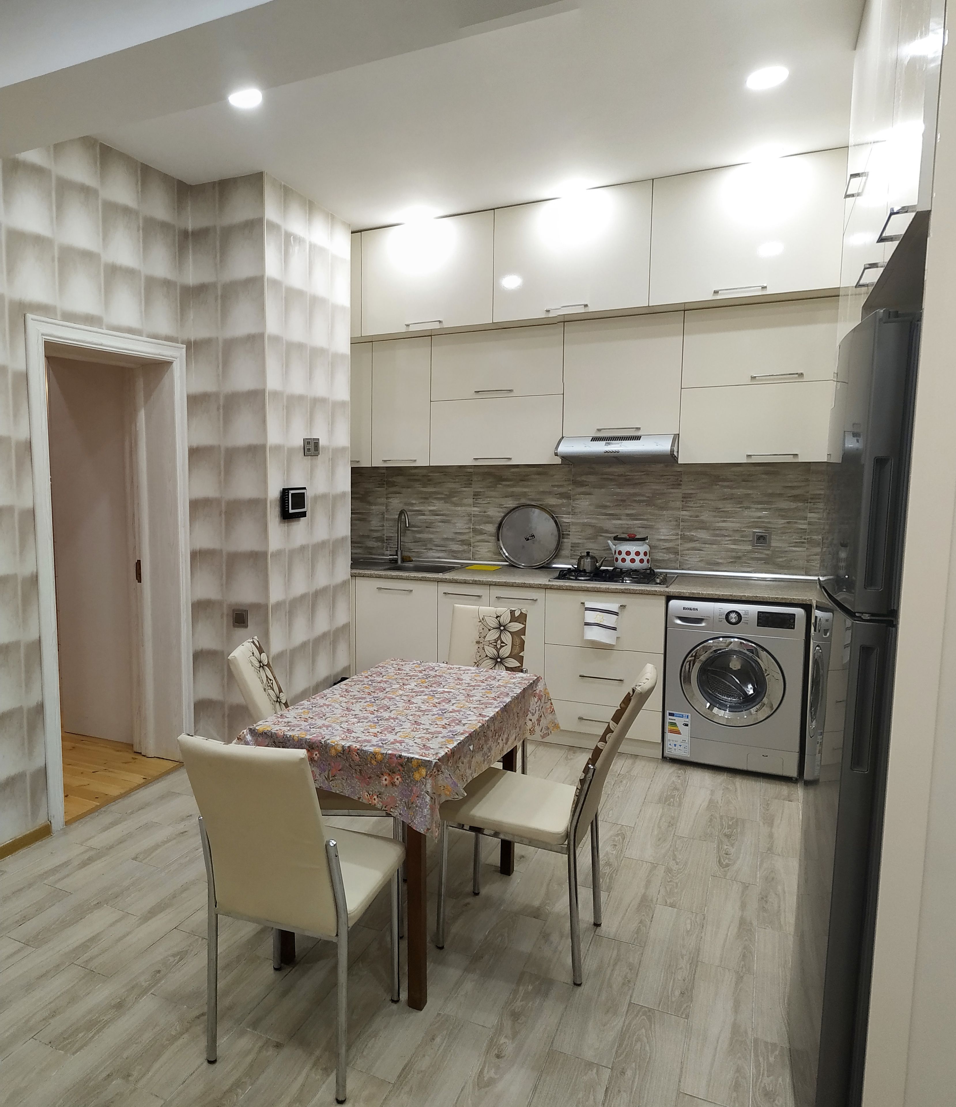 Apartment | Private kitchen | Fridge, microwave, stovetop, electric kettle