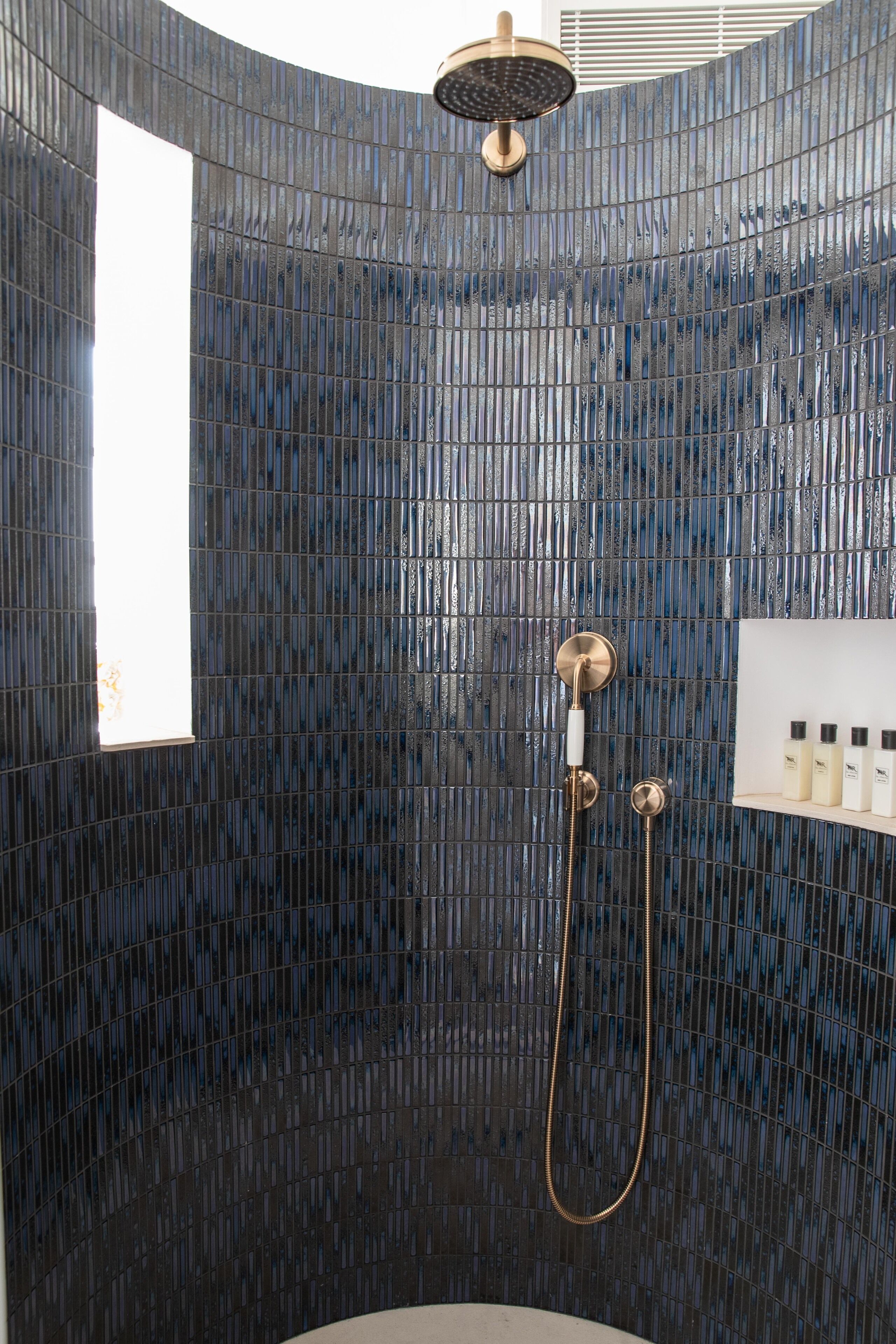 separate bathtub and shower, free toiletries, hair dryer, bathrobes