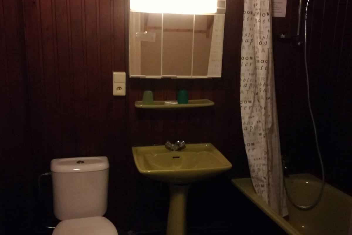 family room | bathroom | free toiletries, hair dryer, towels