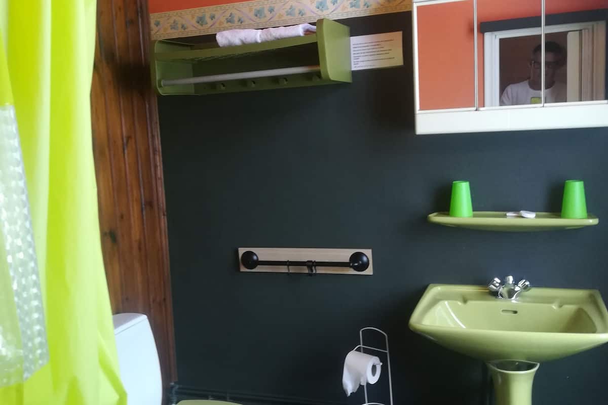 free toiletries, hair dryer, towels