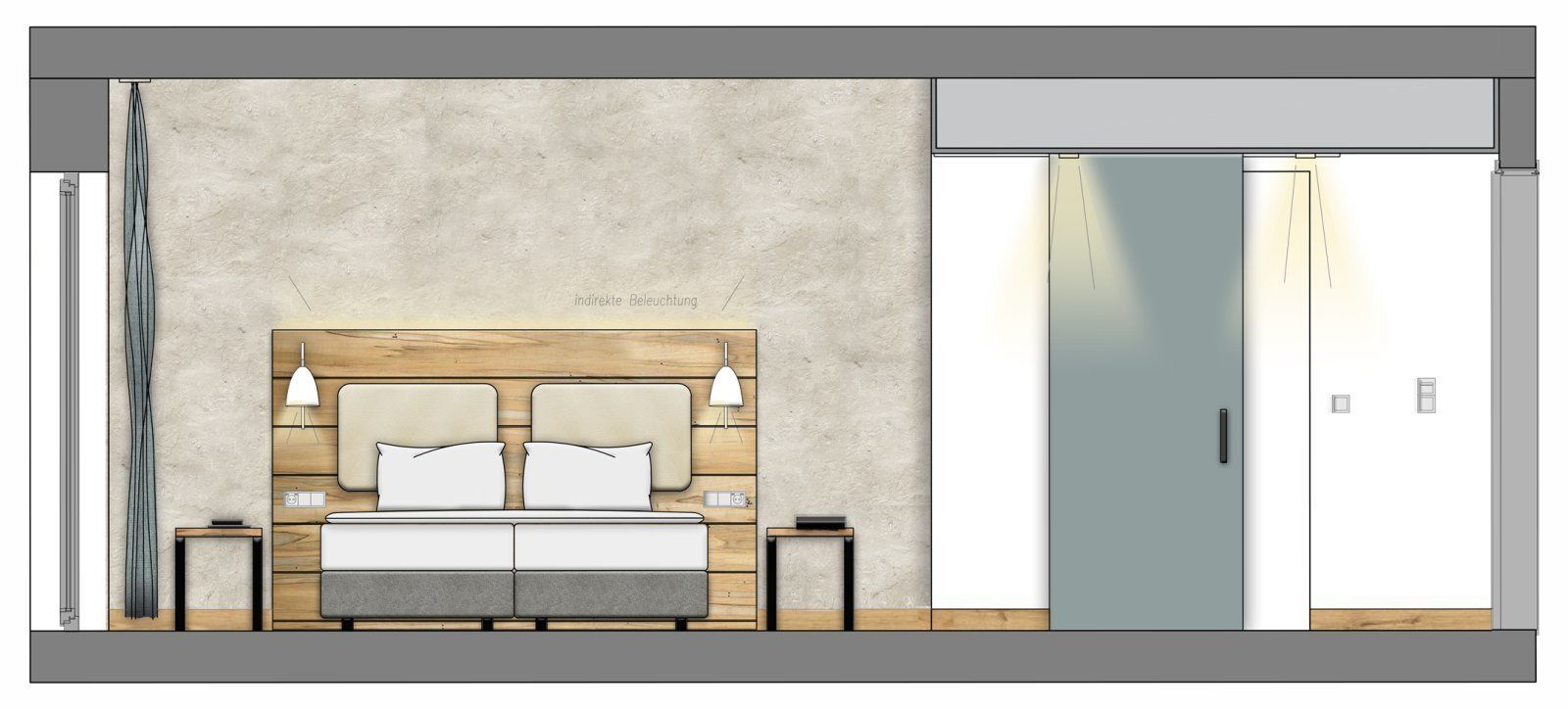 premium double room | floor plan