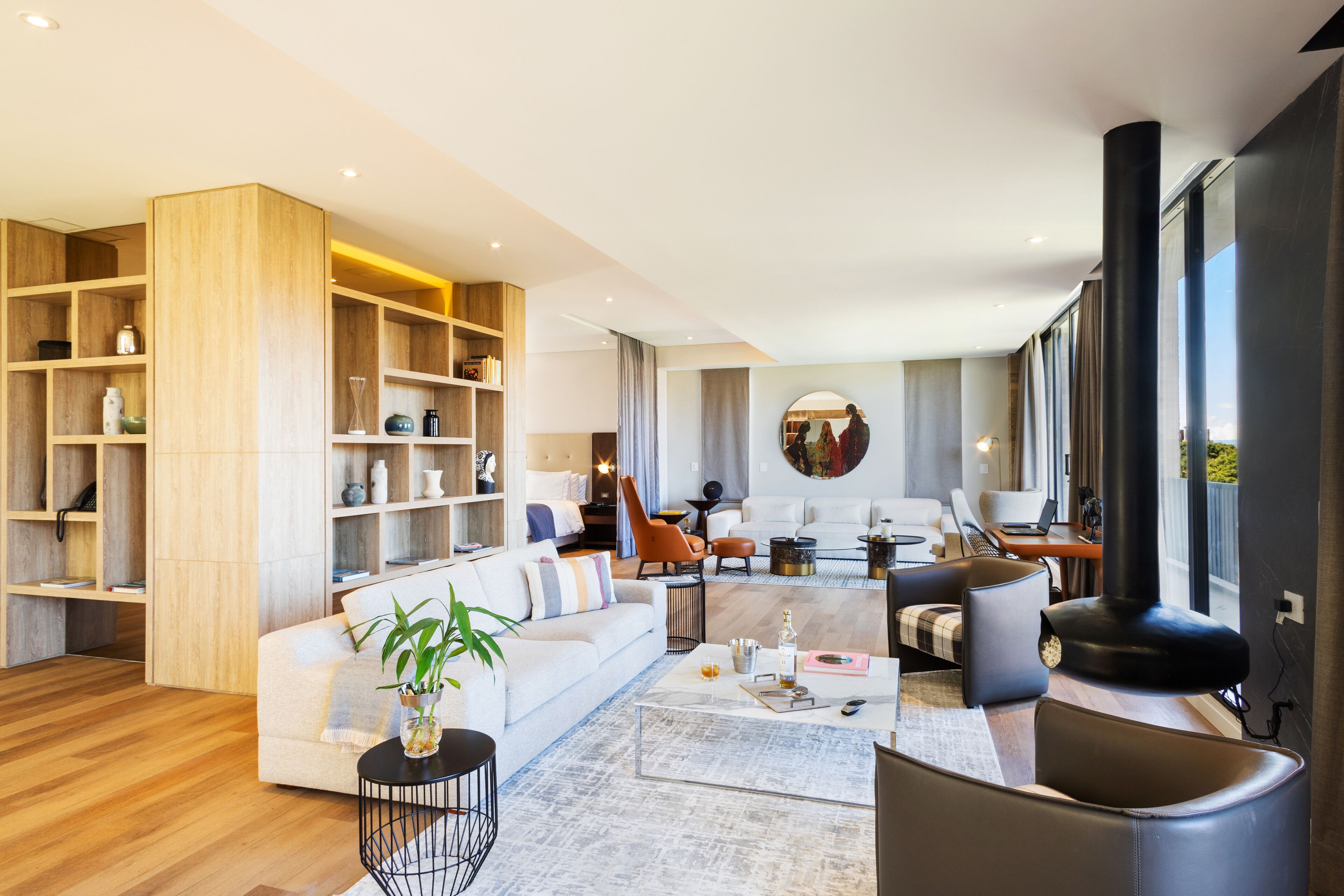 grand penthouse | living room | 55-inch smart tv with satellite channels, tv, netflix