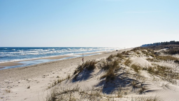 A sandy beach with dunes and a clear view of the ocean. - 3 bedroom nice home in Borrby (Borrby)