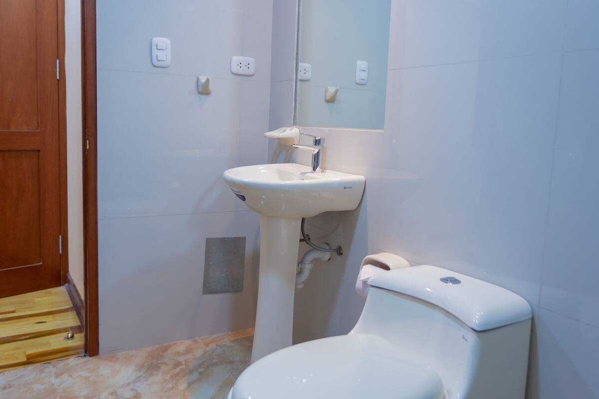 Towels, soap, toilet paper