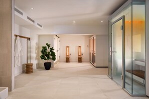 Un sauna, baño turco, baño turco/hammam