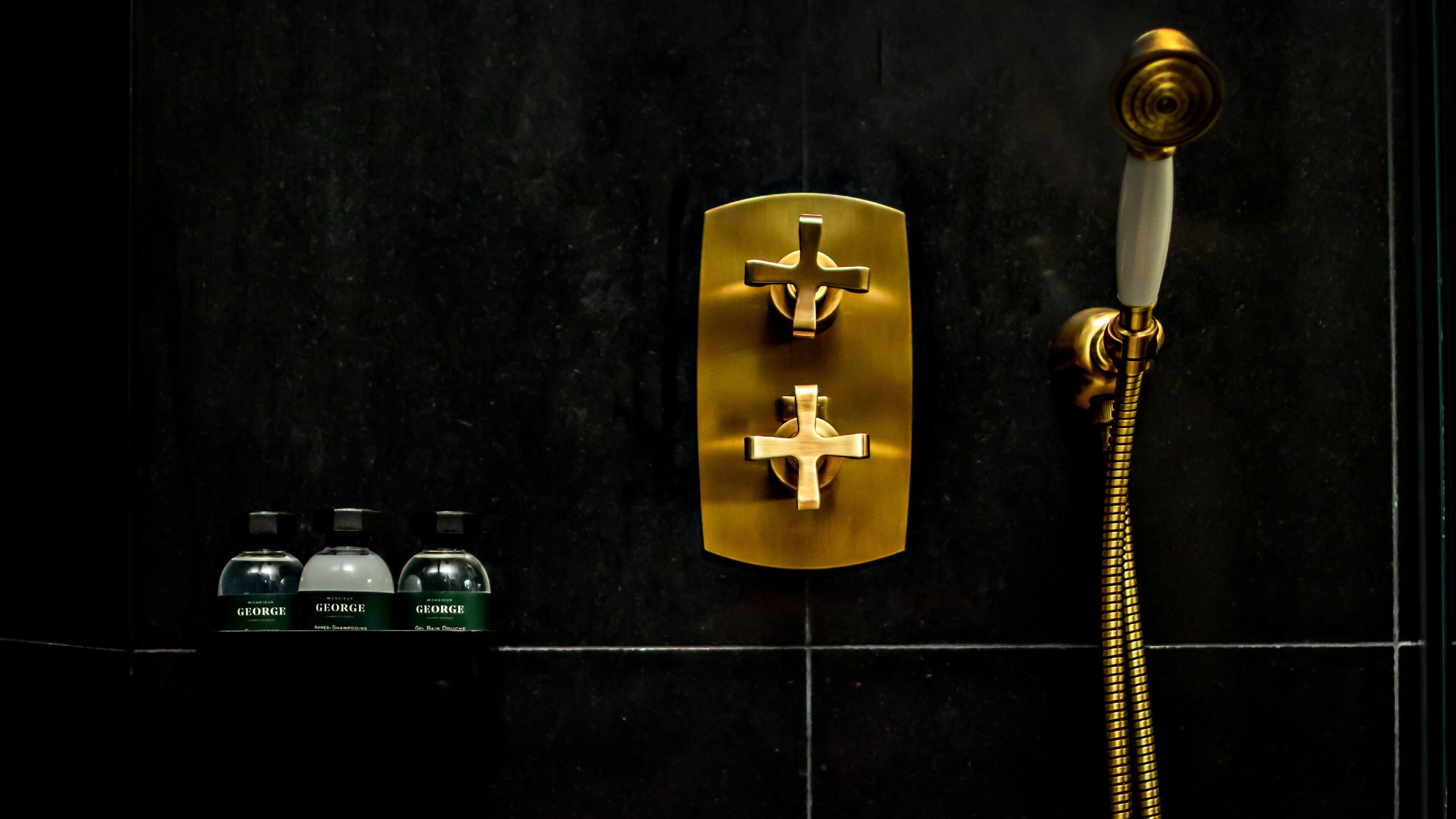 free toiletries, hair dryer, bathrobes, slippers