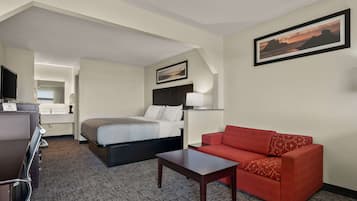 Standard Room, 1 King Bed, Non Smoking | Pillow-top beds, laptop workspace, blackout curtains, iron/ironing board