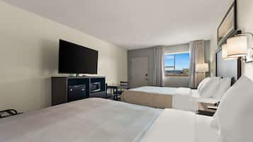 Room, 2 Queen Beds, Accessible, Non Smoking | Pillow-top beds, laptop workspace, blackout curtains, iron/ironing board